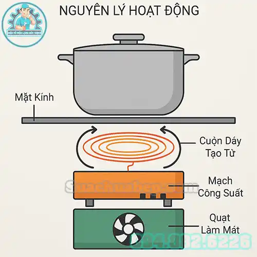 Cấu Tạo Của Bếp Từ Nguyên Lý Hoạt Động – Mã Lỗi – Cách Sửa